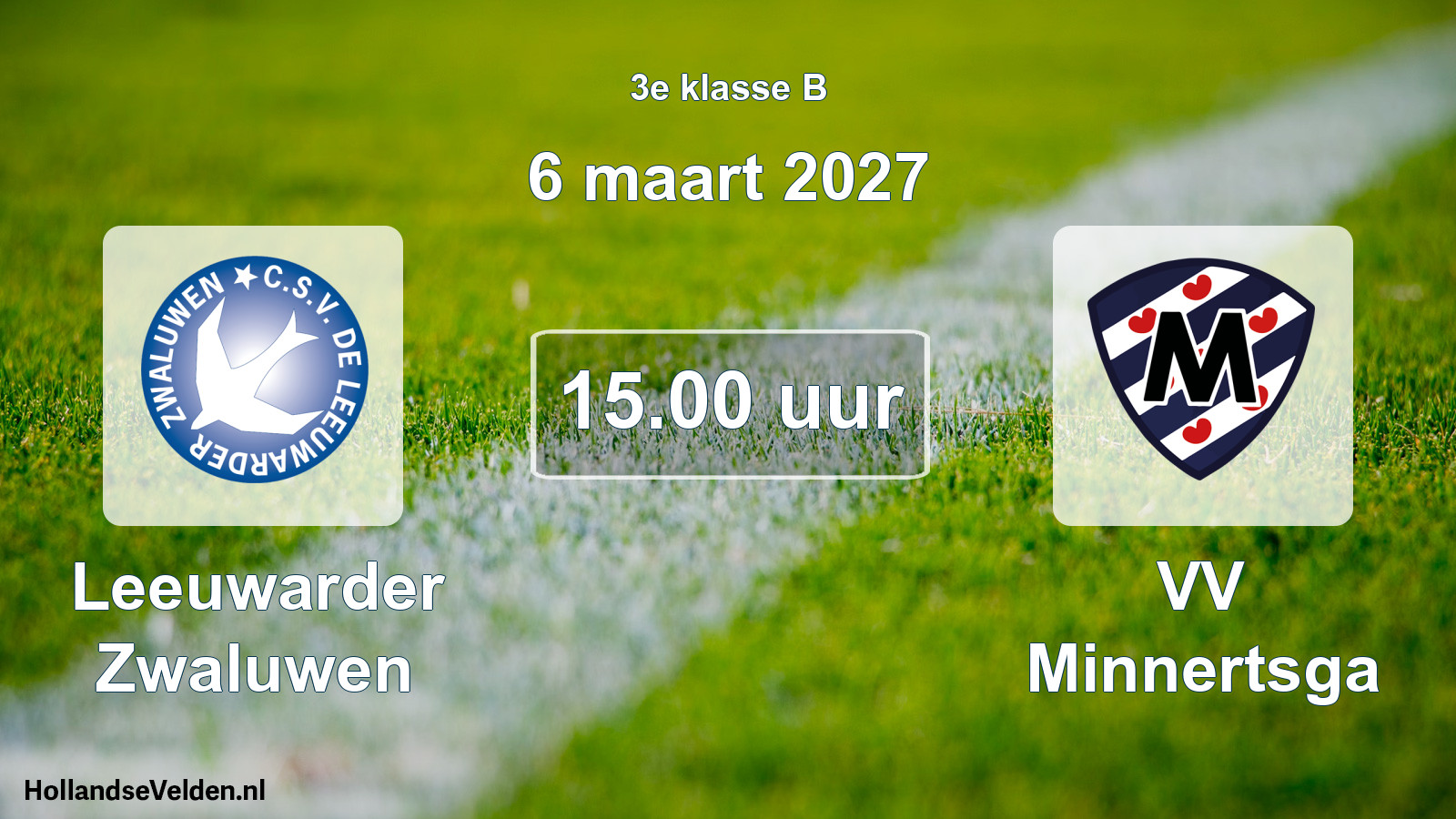 Scheduled Match: Leeuwarder Zwaluwen - VV Minnertsga (6 March 2027)