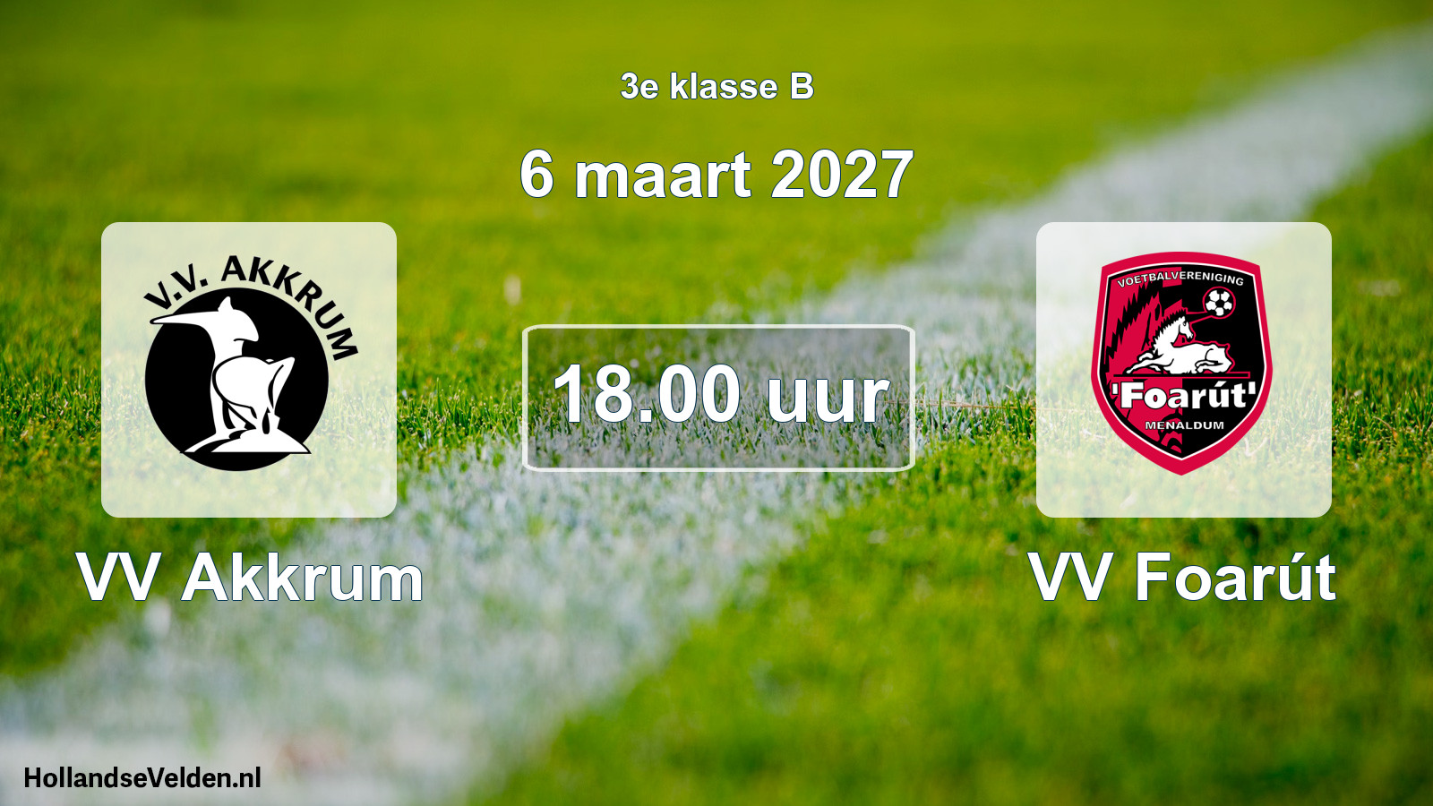 Geplande wedstrijd: VV Akkrum - VV Foarút (6 maart 2027)