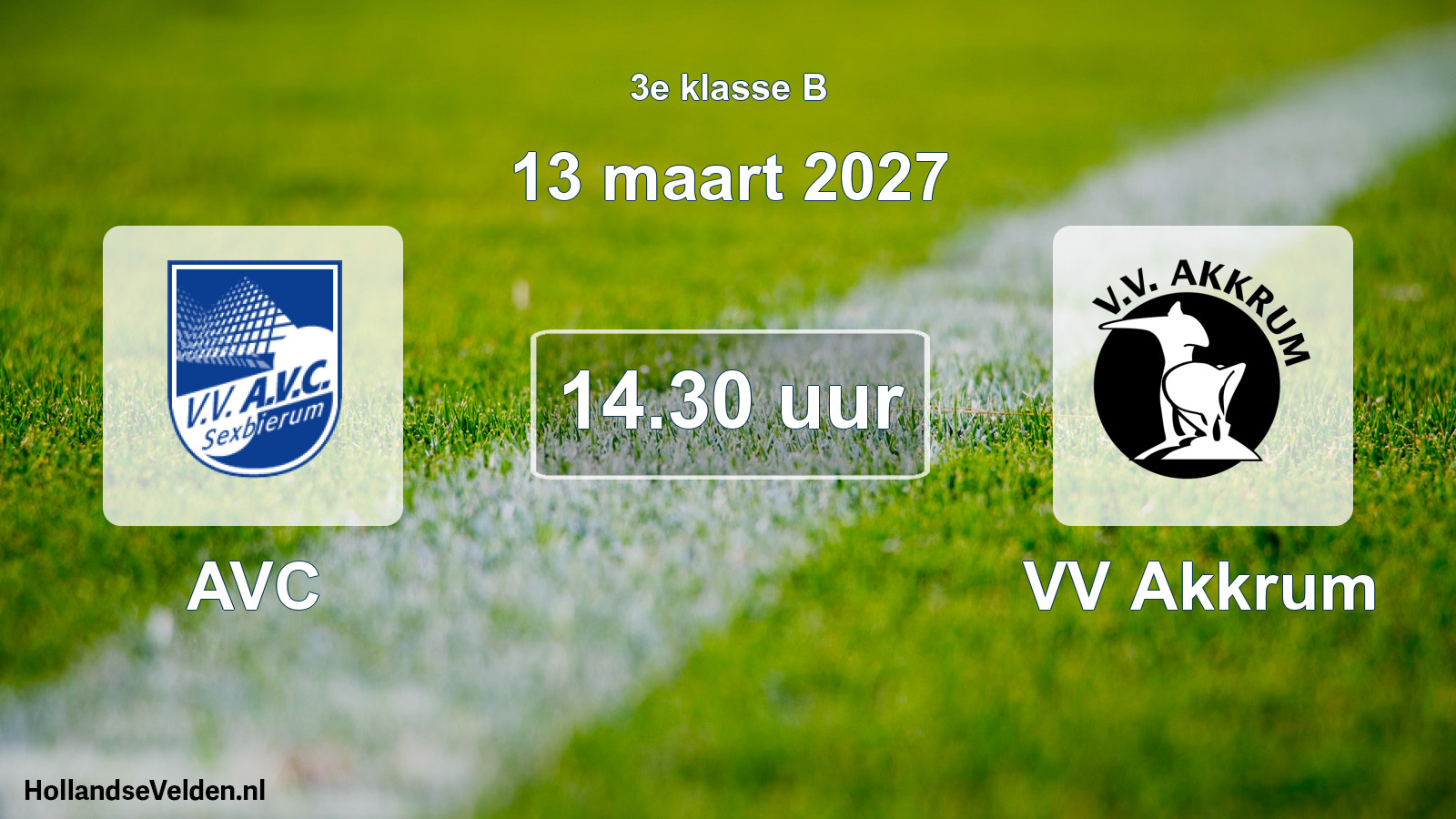 Geplande wedstrijd: AVC - VV Akkrum (13 maart 2027)