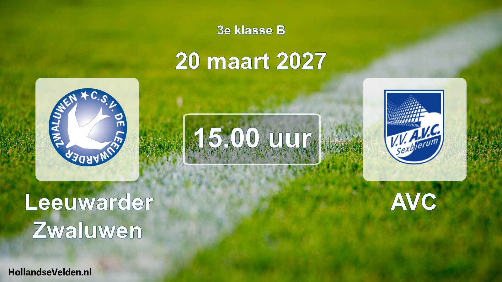 Geplande wedstrijd: Leeuwarder Zwaluwen - AVC (20 maart 2027)