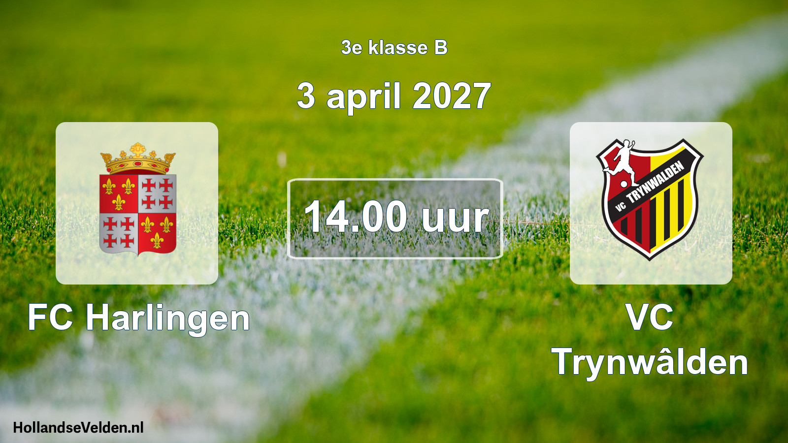 Geplande wedstrijd: FC Harlingen - VC Trynwâlden (3 april 2027)