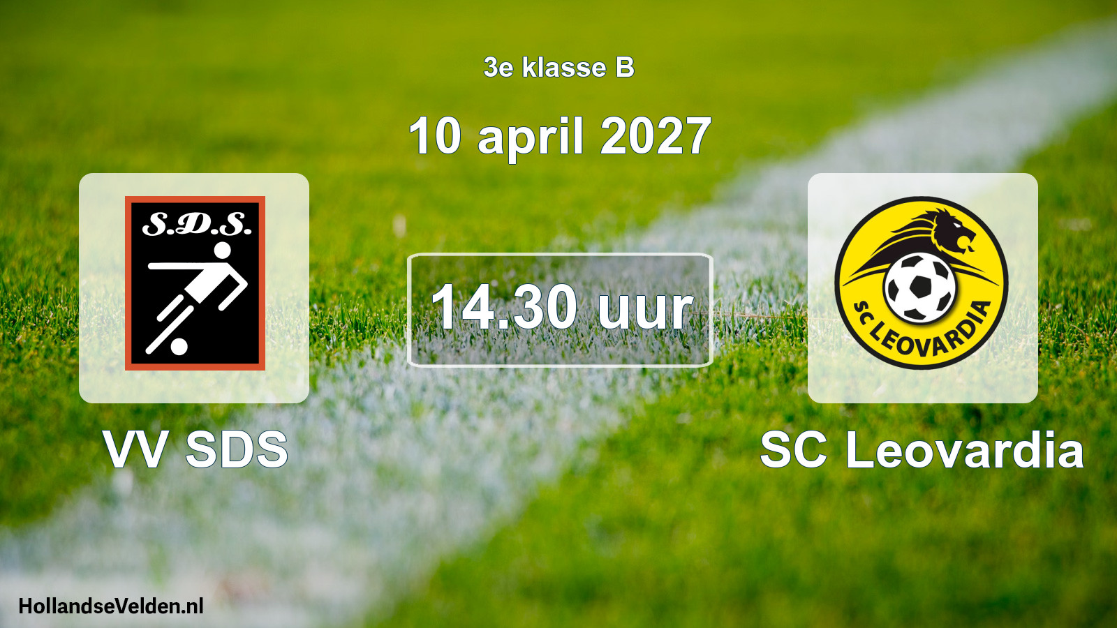 Geplande wedstrijd: VV SDS - SC Leovardia (10 april 2027)