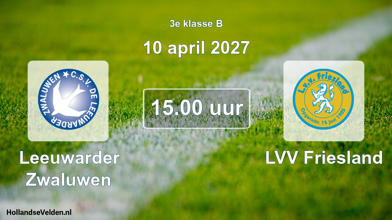 Scheduled Match: Leeuwarder Zwaluwen - LVV Friesland (10 April 2027)