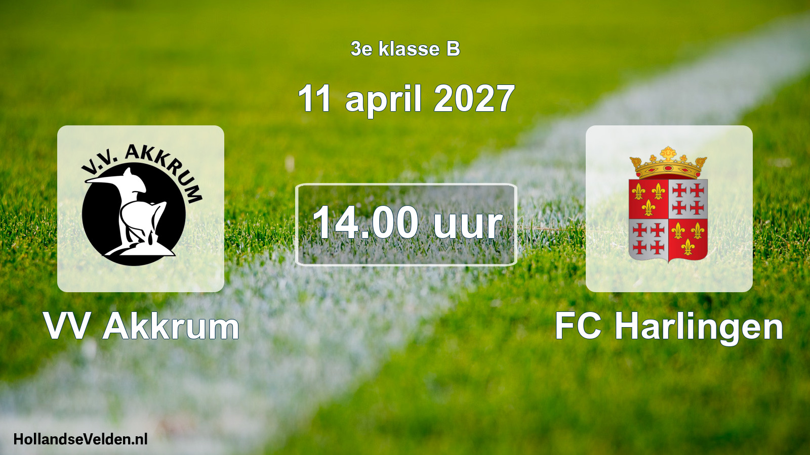 Geplande wedstrijd: VV Akkrum - FC Harlingen (11 april 2027)