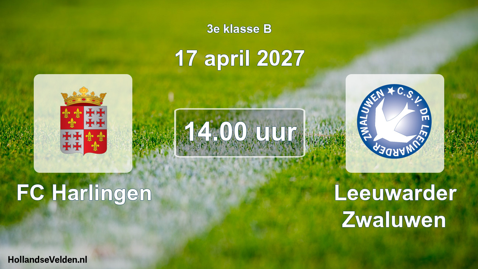 Scheduled Match: FC Harlingen - Leeuwarder Zwaluwen (17 April 2027)