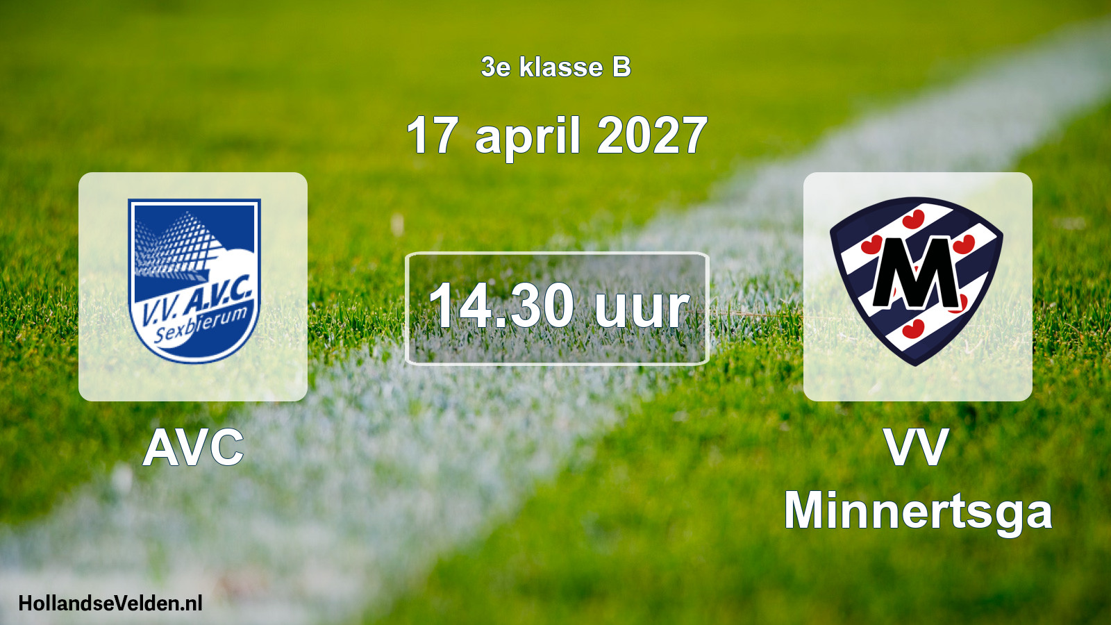 Geplande wedstrijd: AVC - VV Minnertsga (17 april 2027)