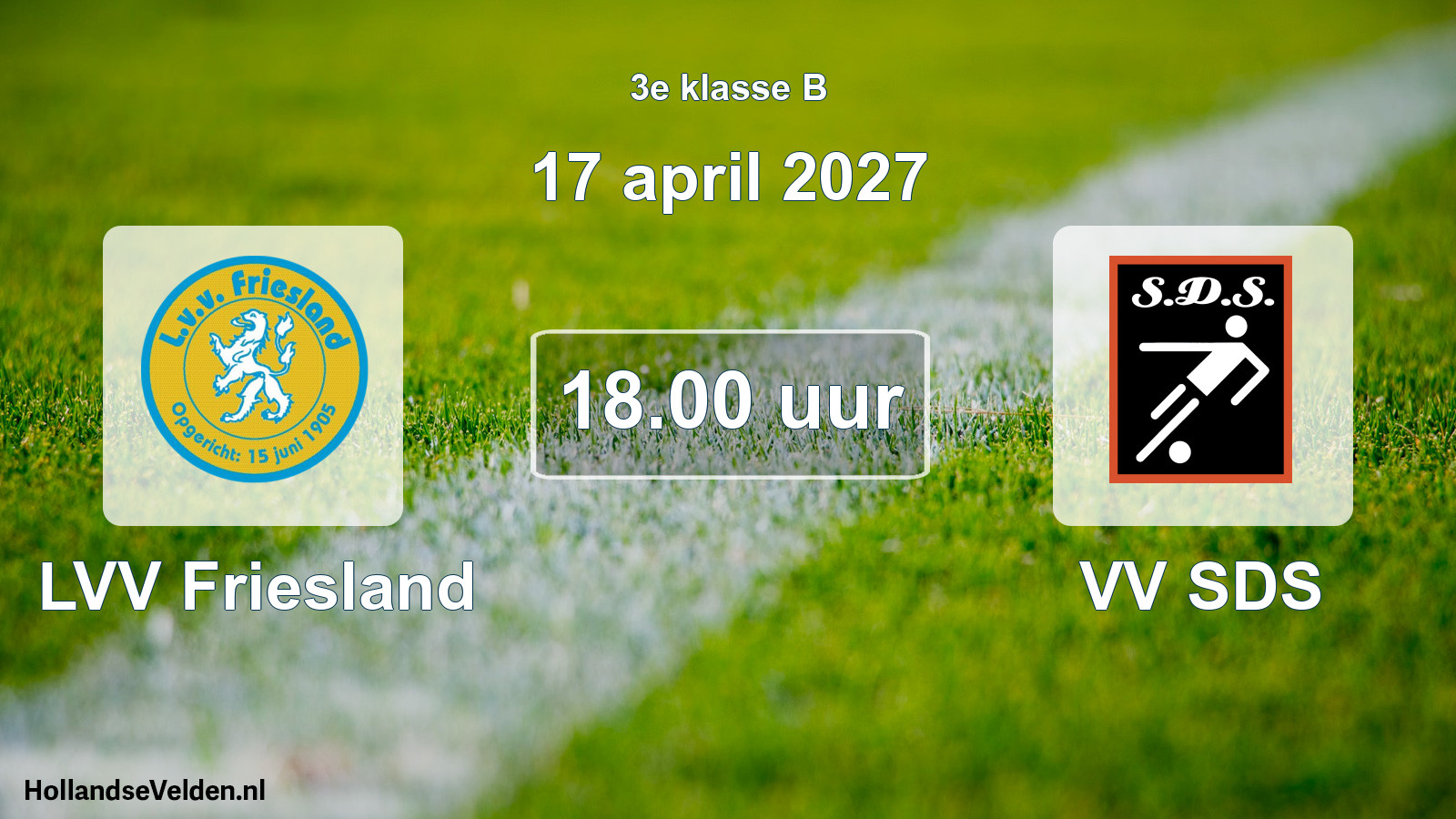 Geplande wedstrijd: LVV Friesland - VV SDS (17 april 2027)