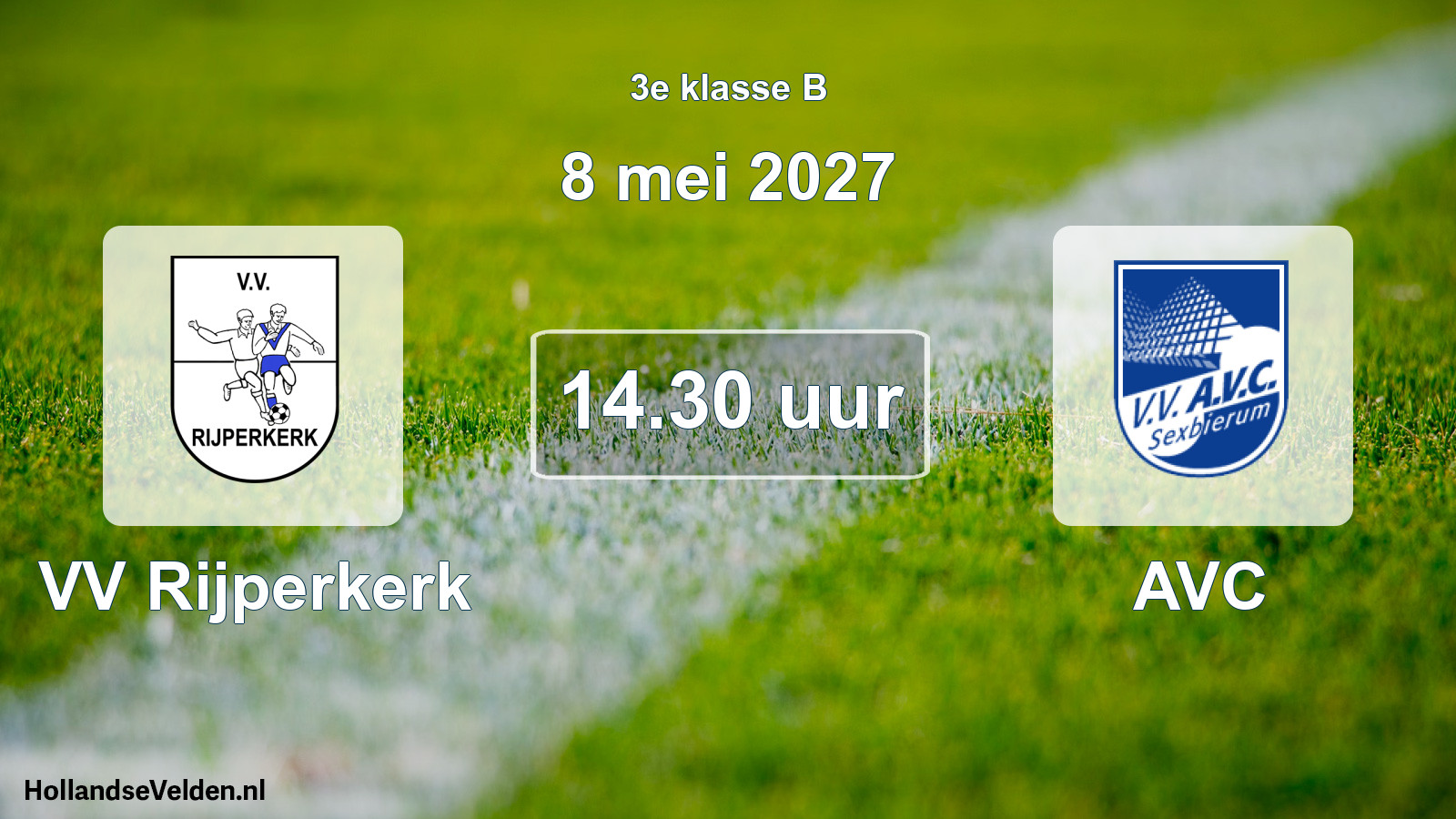 Geplande wedstrijd: VV Rijperkerk - AVC (8 mei 2027)