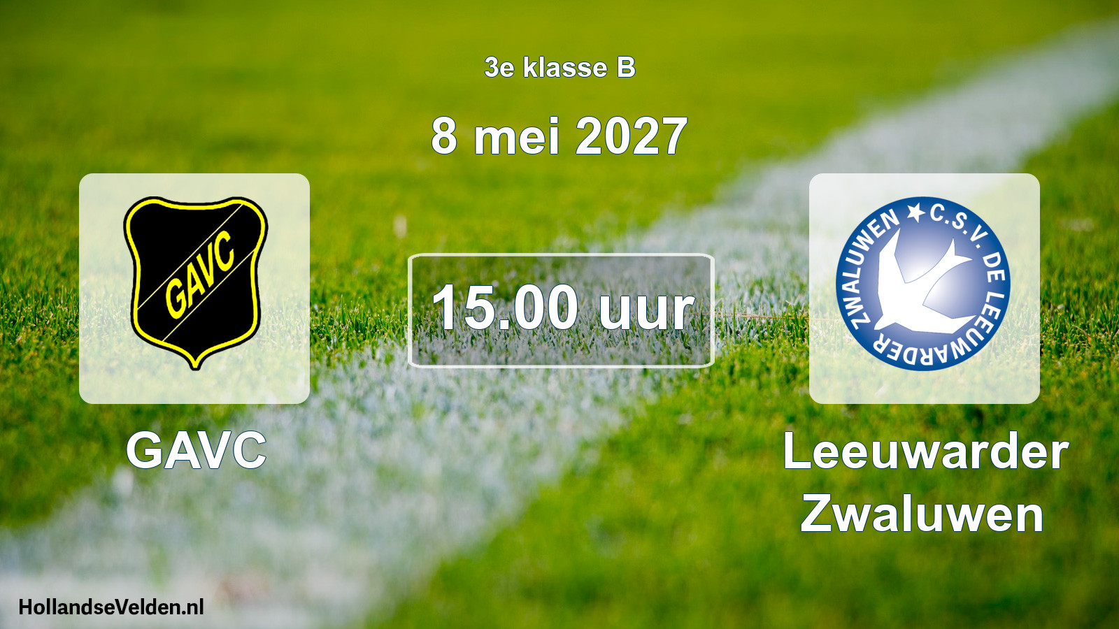 Geplande wedstrijd: GAVC - Leeuwarder Zwaluwen (8 mei 2027)