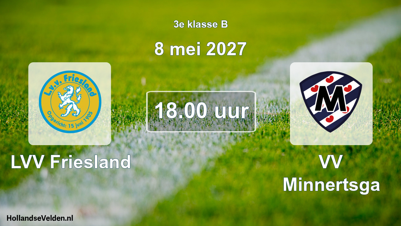 Geplande wedstrijd: LVV Friesland - VV Minnertsga (8 mei 2027)