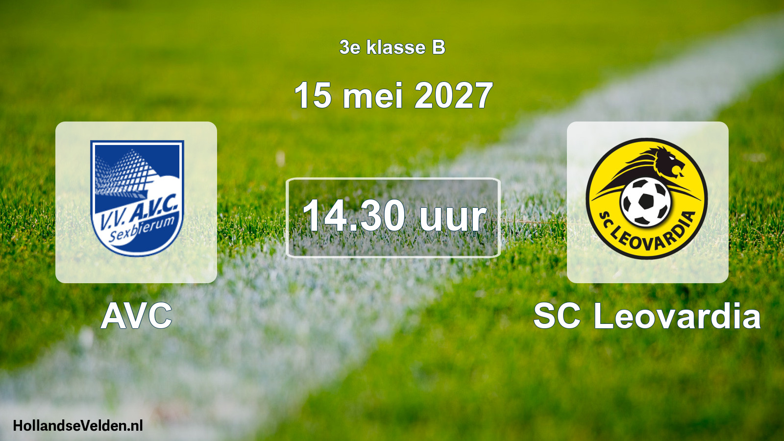 Geplande wedstrijd: AVC - SC Leovardia (15 mei 2027)