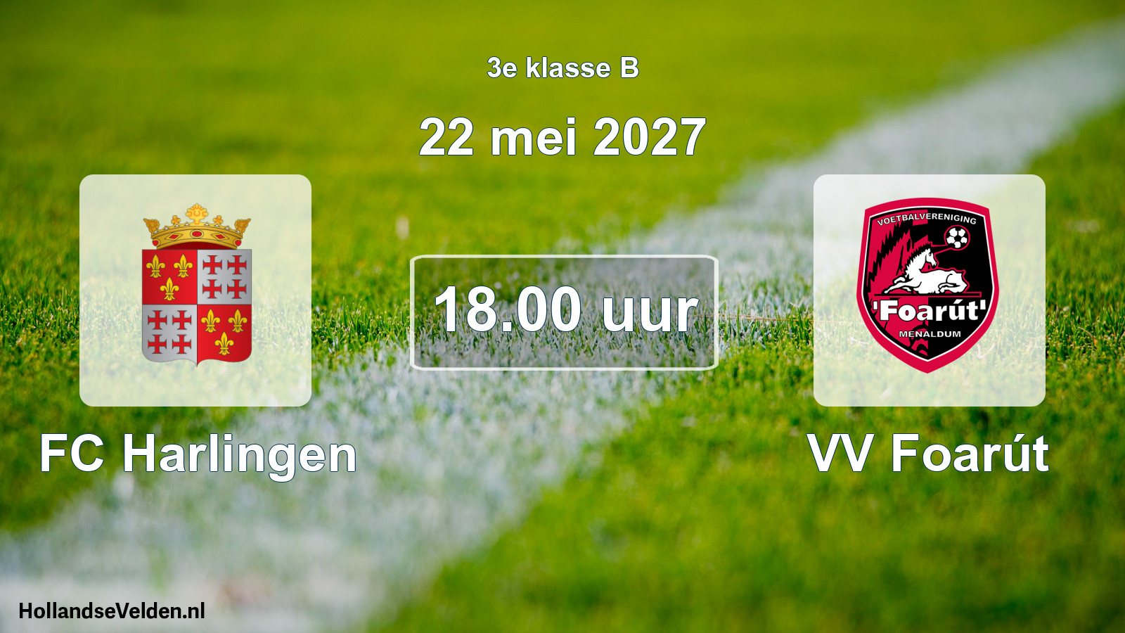 Geplande wedstrijd: FC Harlingen - VV Foarút (22 mei 2027)