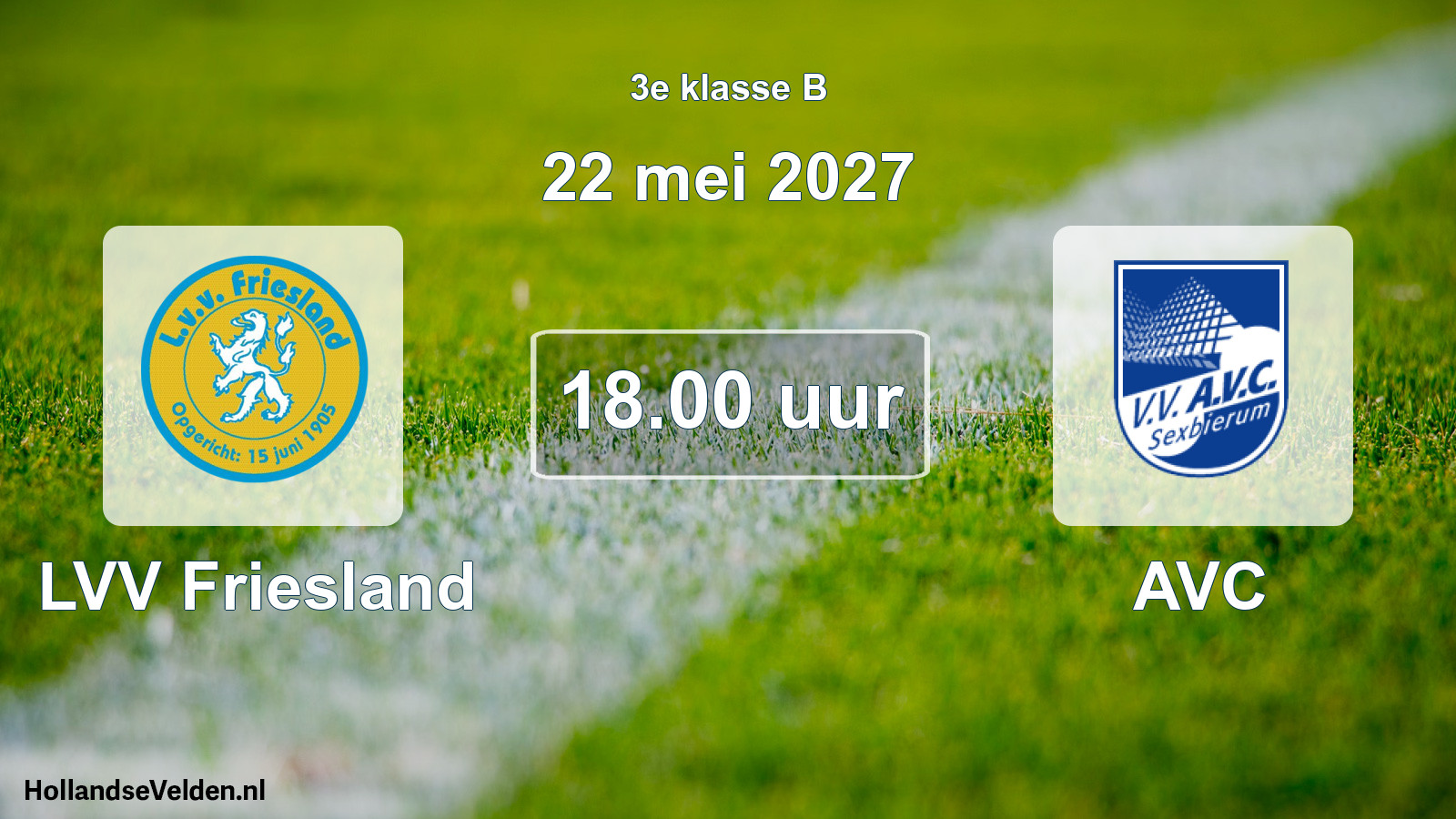 Geplande wedstrijd: LVV Friesland - AVC (22 mei 2027)