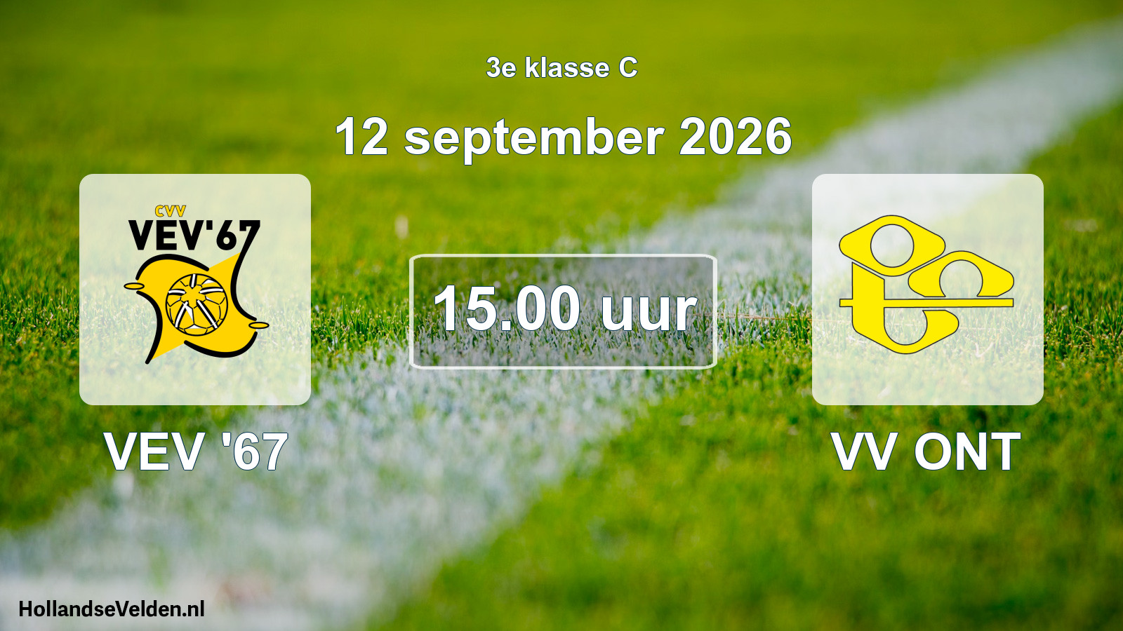 Geplande wedstrijd: VEV '67 - VV ONT (12 september 2026)