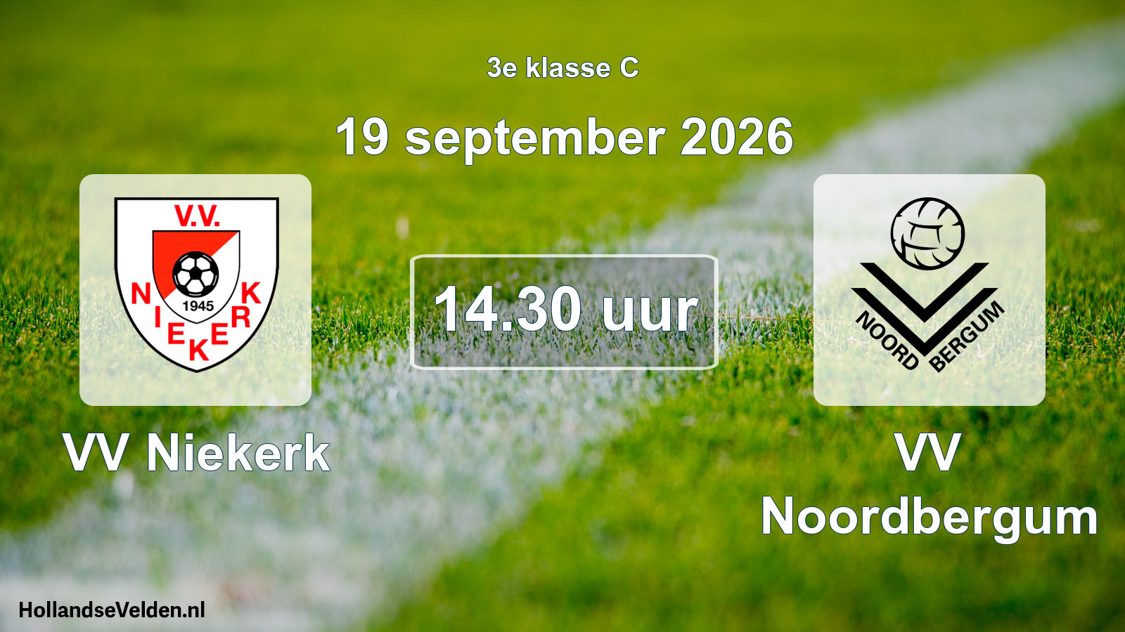 Geplande wedstrijd: VV Niekerk - VV Noordbergum (19 september 2026)
