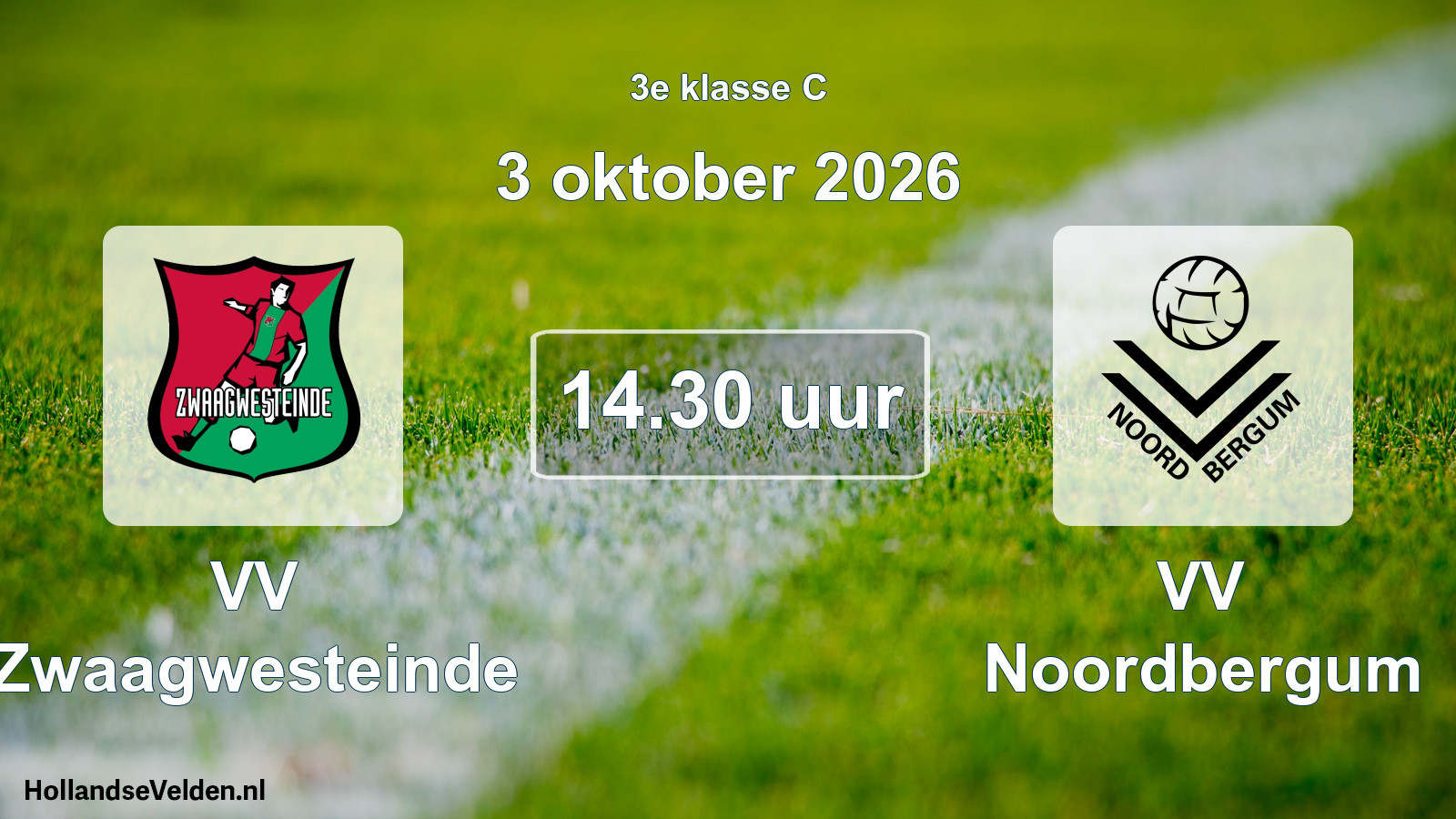 Geplande wedstrijd: VV Zwaagwesteinde - VV Noordbergum (3 oktober 2026)
