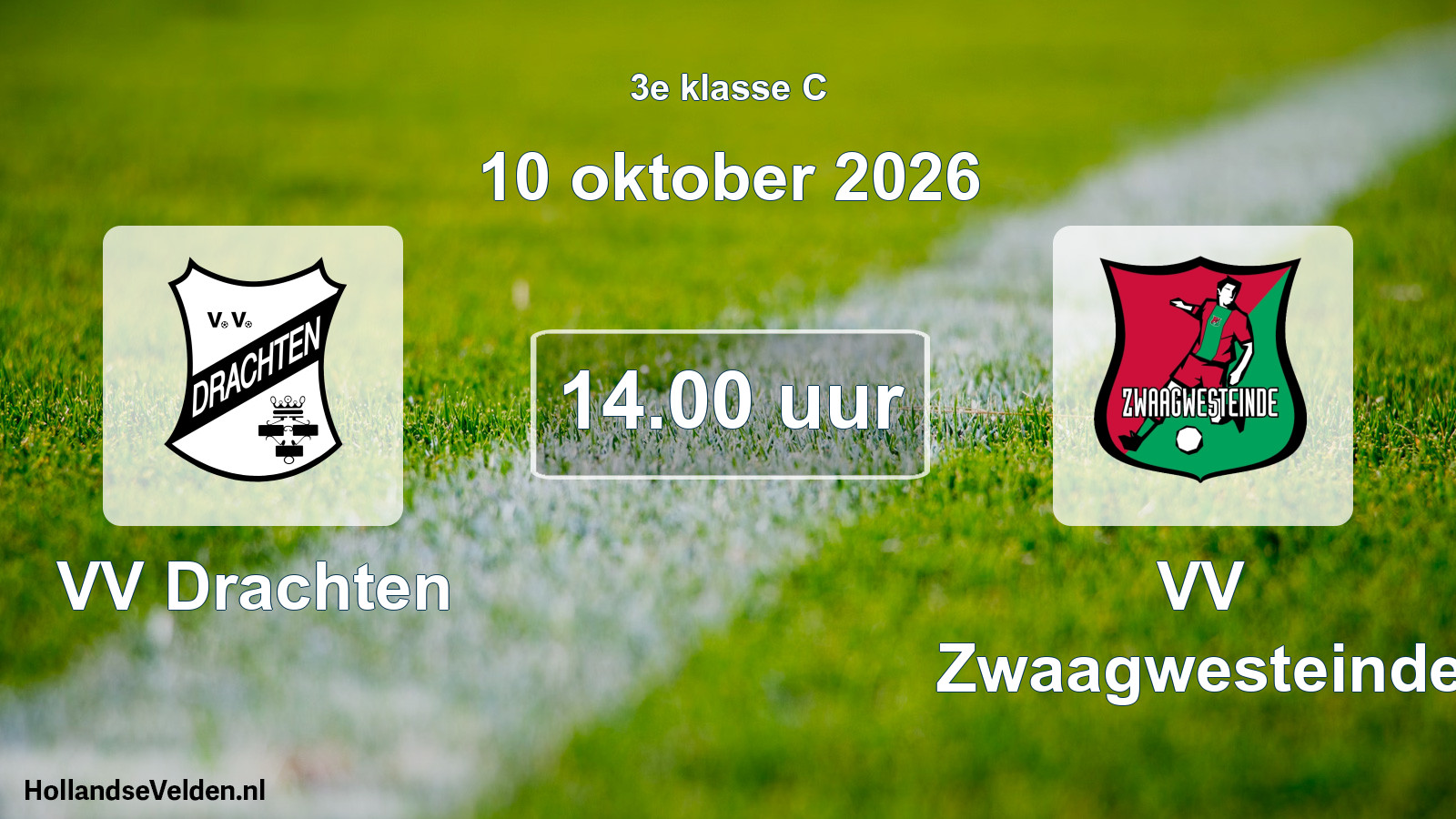Geplande wedstrijd: VV Drachten - VV Zwaagwesteinde (10 oktober 2026)
