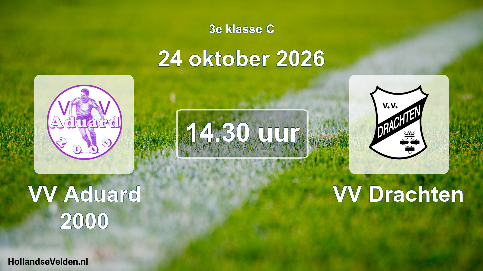 Geplande wedstrijd: VV Aduard 2000 - VV Drachten (24 oktober 2026)