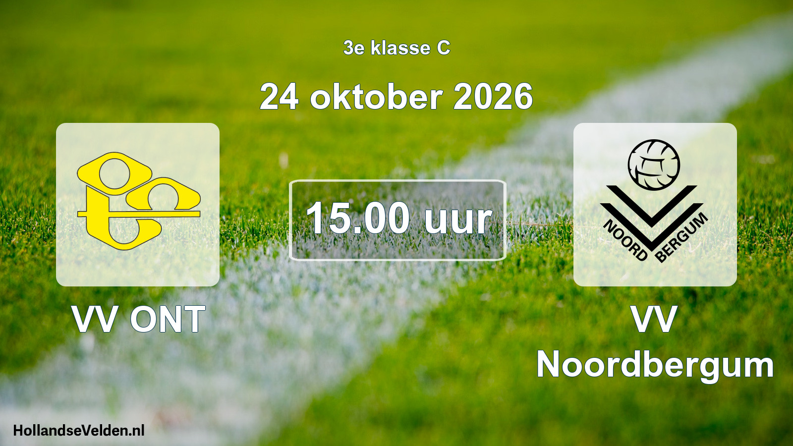 Geplande wedstrijd: VV ONT - VV Noordbergum (24 oktober 2026)