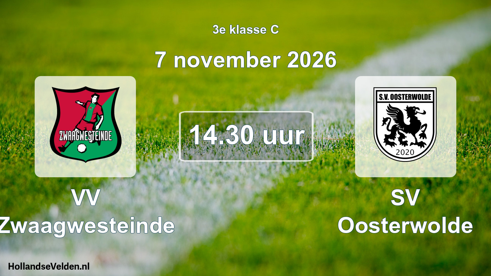 Geplande wedstrijd: VV Zwaagwesteinde - SV Oosterwolde (7 november 2026)