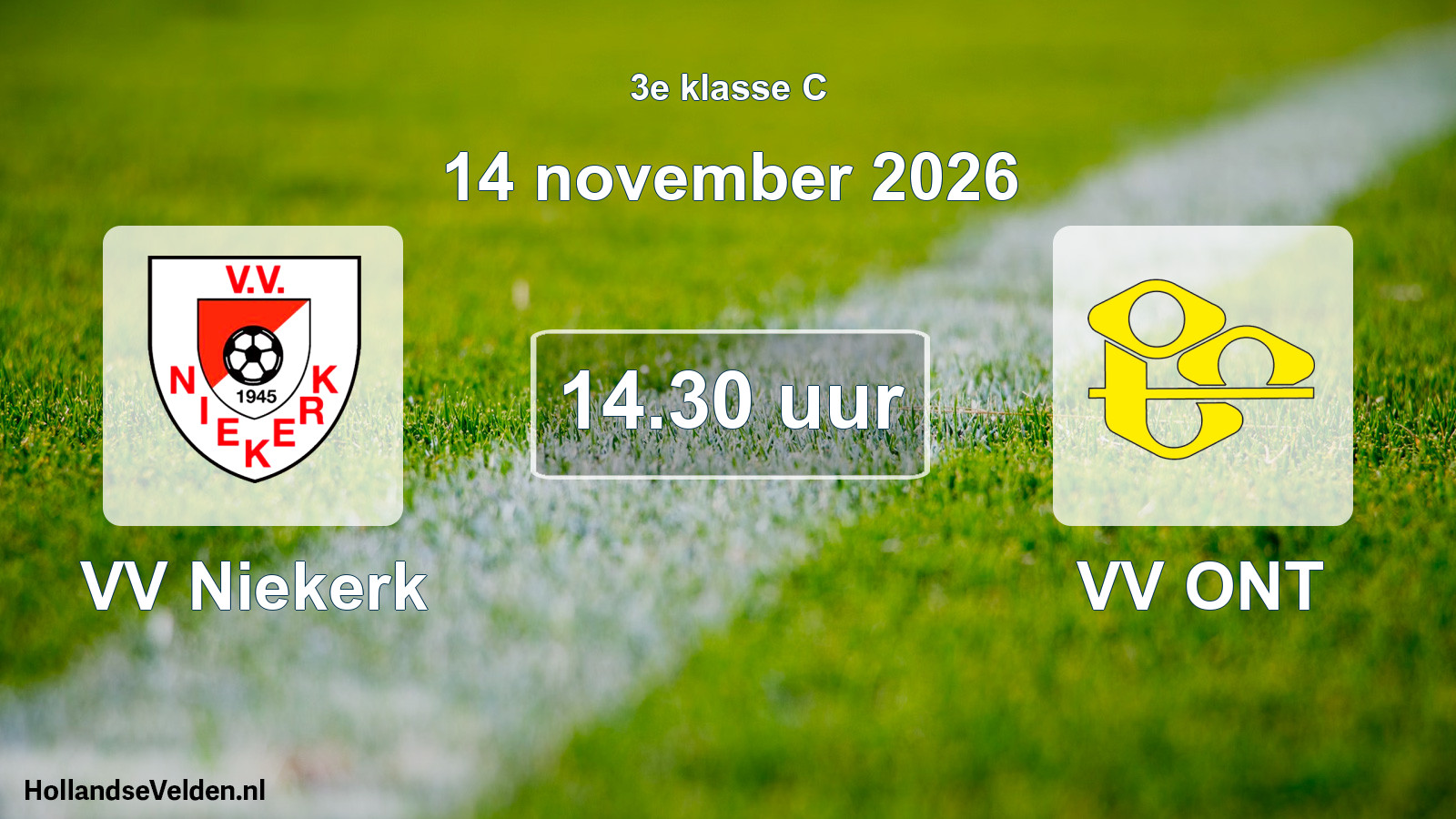 Geplande wedstrijd: VV Niekerk - VV ONT (14 november 2026)