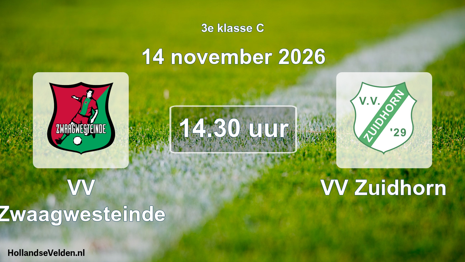 Geplande wedstrijd: VV Zwaagwesteinde - VV Zuidhorn (14 november 2026)