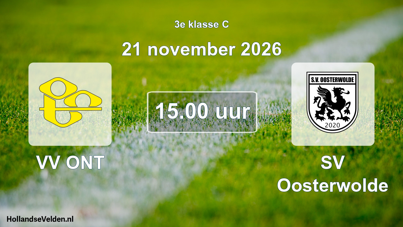 Geplande wedstrijd: VV ONT - SV Oosterwolde (21 november 2026)