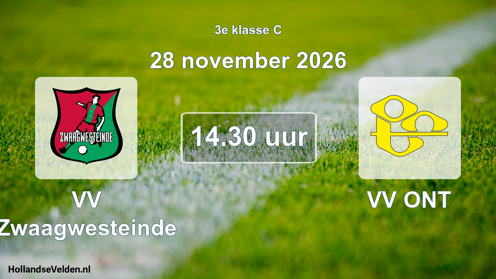 Geplande wedstrijd: VV Zwaagwesteinde - VV ONT (28 november 2026)