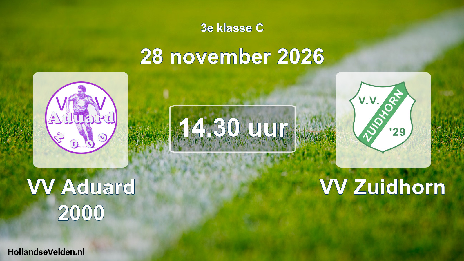 Geplande wedstrijd: VV Aduard 2000 - VV Zuidhorn (28 november 2026)