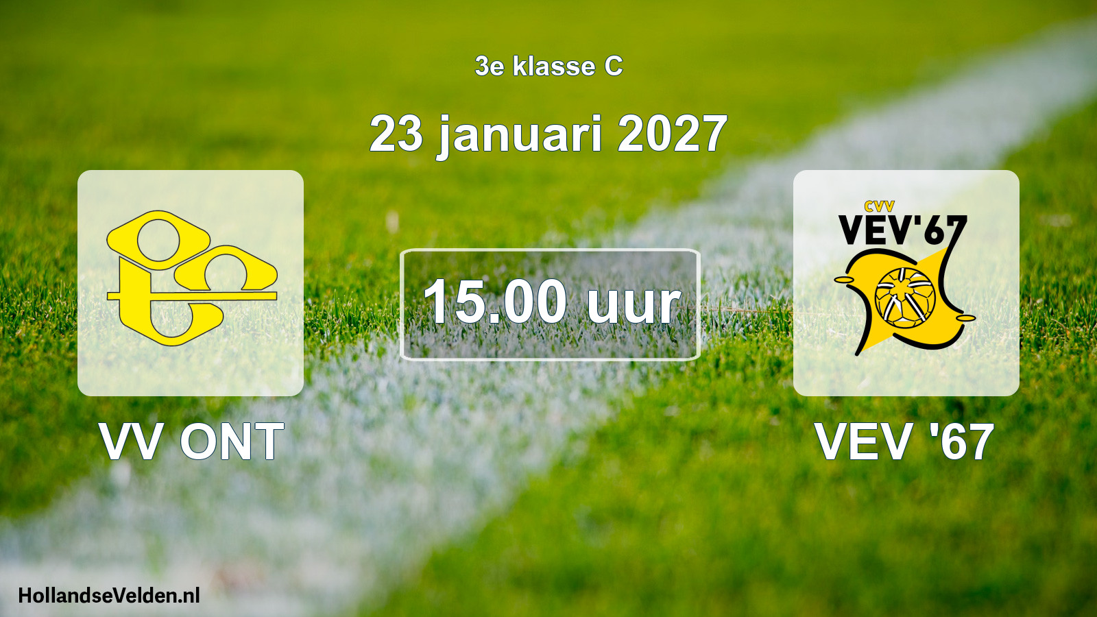 Geplande wedstrijd: VV ONT - VEV '67 (23 januari 2027)