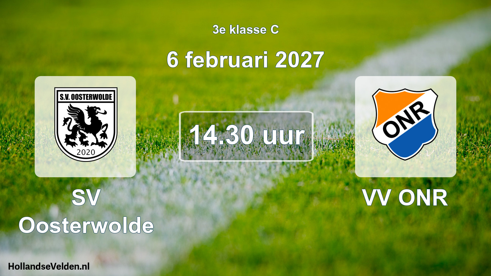 Geplande wedstrijd: SV Oosterwolde - VV ONR (6 februari 2027)