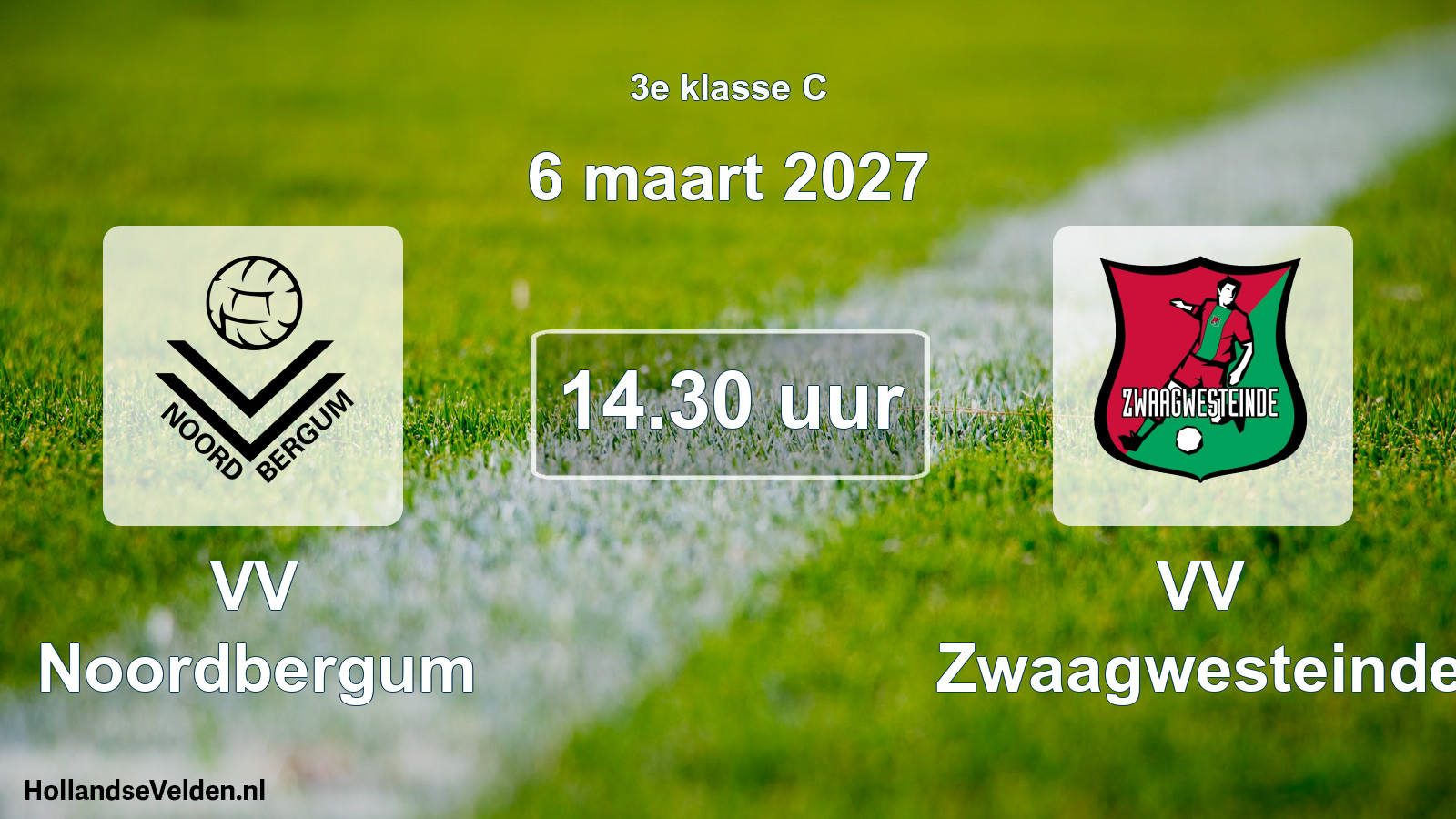 Geplande wedstrijd: VV Noordbergum - VV Zwaagwesteinde (6 maart 2027)