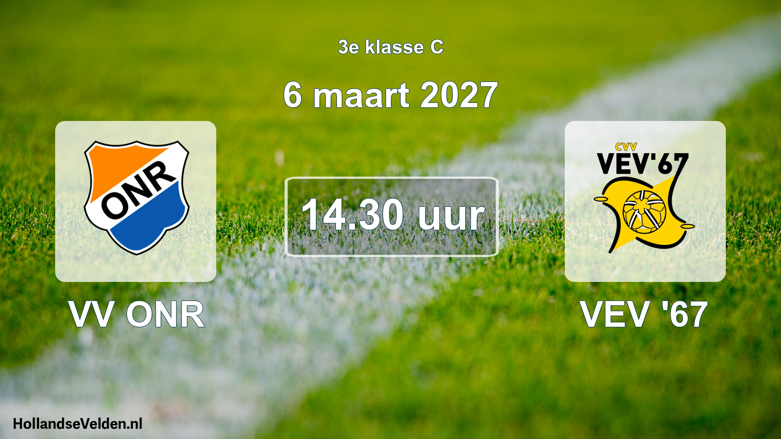 Geplande wedstrijd: VV ONR - VEV '67 (6 maart 2027)