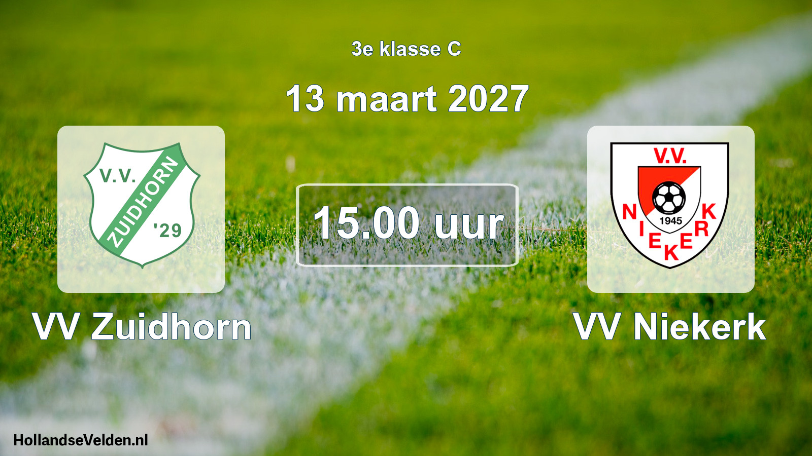 Geplande wedstrijd: VV Zuidhorn - VV Niekerk (13 maart 2027)