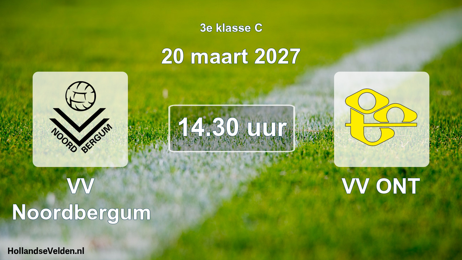 Geplande wedstrijd: VV Noordbergum - VV ONT (20 maart 2027)