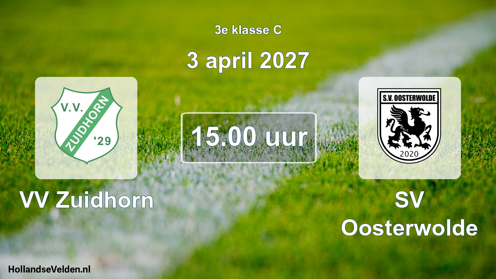 Scheduled Match: VV Zuidhorn - SV Oosterwolde (3 April 2027)
