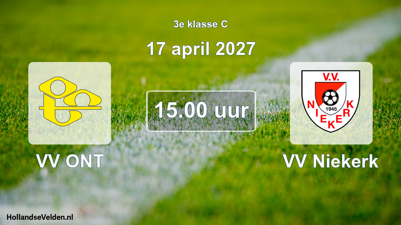 Geplande wedstrijd: VV ONT - VV Niekerk (17 april 2027)