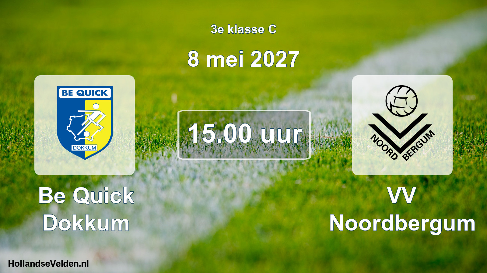 Geplande wedstrijd: Be Quick Dokkum - VV Noordbergum (8 mei 2027)