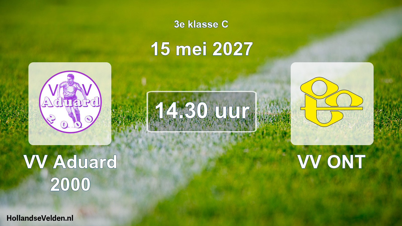 Geplande wedstrijd: VV Aduard 2000 - VV ONT (15 mei 2027)