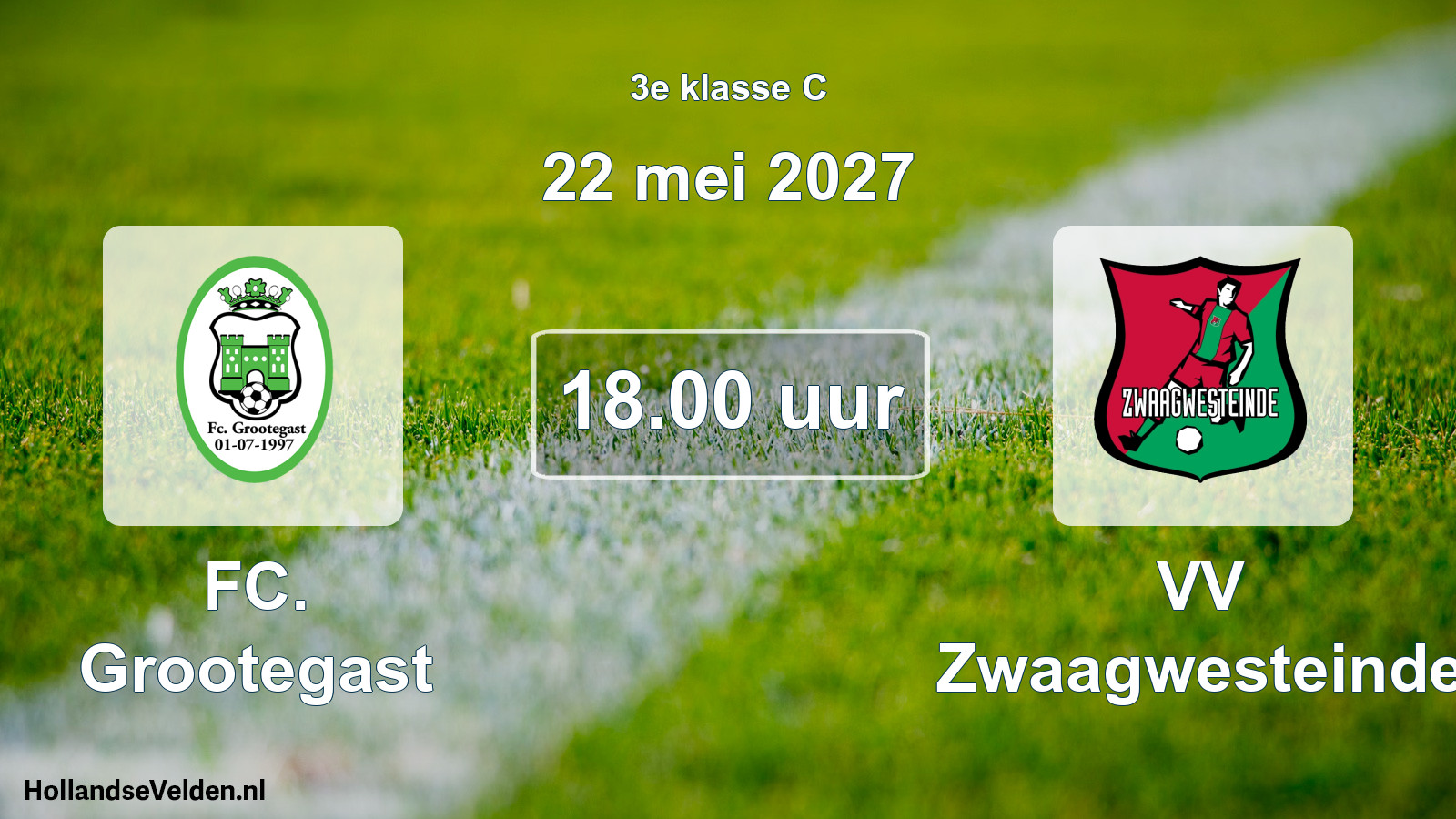 Geplande wedstrijd: FC. Grootegast - VV Zwaagwesteinde (22 mei 2027)