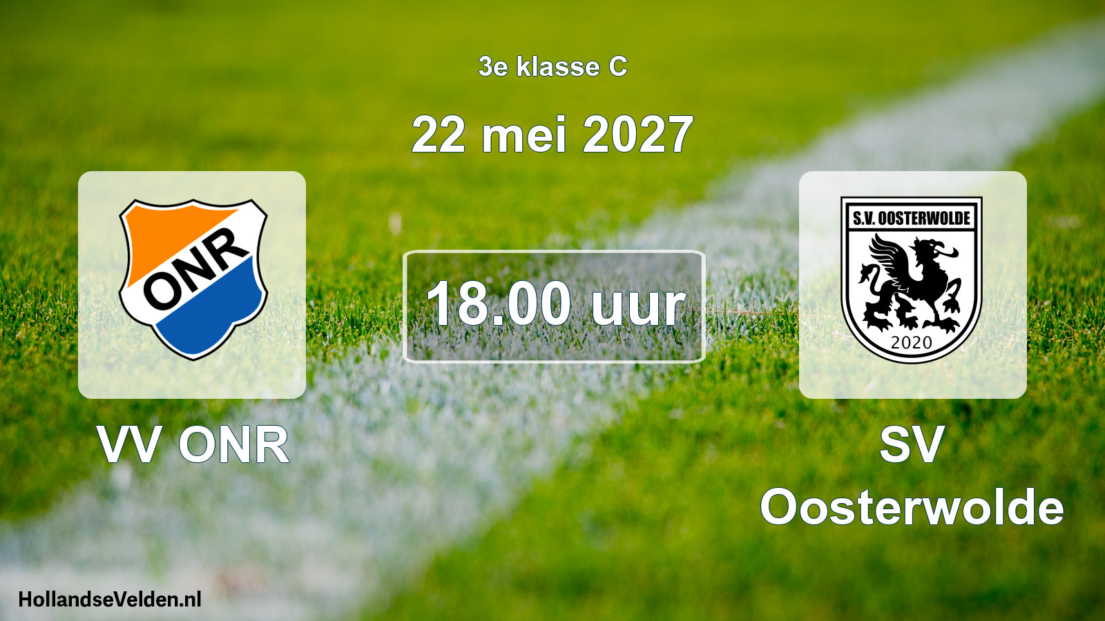 Geplande wedstrijd: VV ONR - SV Oosterwolde (22 mei 2027)