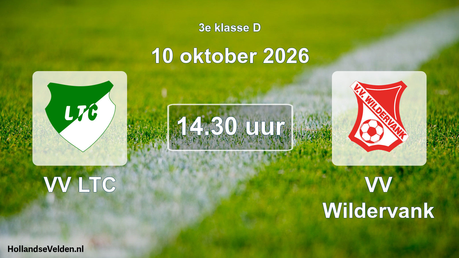 Geplande wedstrijd: VV LTC - VV Wildervank (10 oktober 2026)