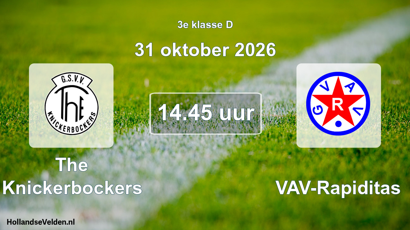 Geplande wedstrijd: The Knickerbockers - GVAV-Rapiditas (31 oktober 2026)