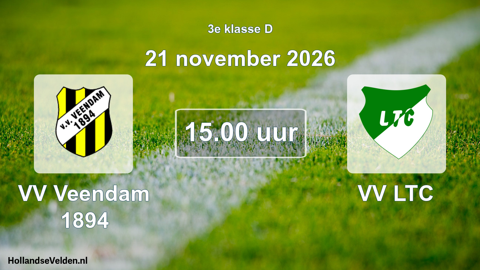 Geplande wedstrijd: VV Veendam 1894 - VV LTC (21 november 2026)
