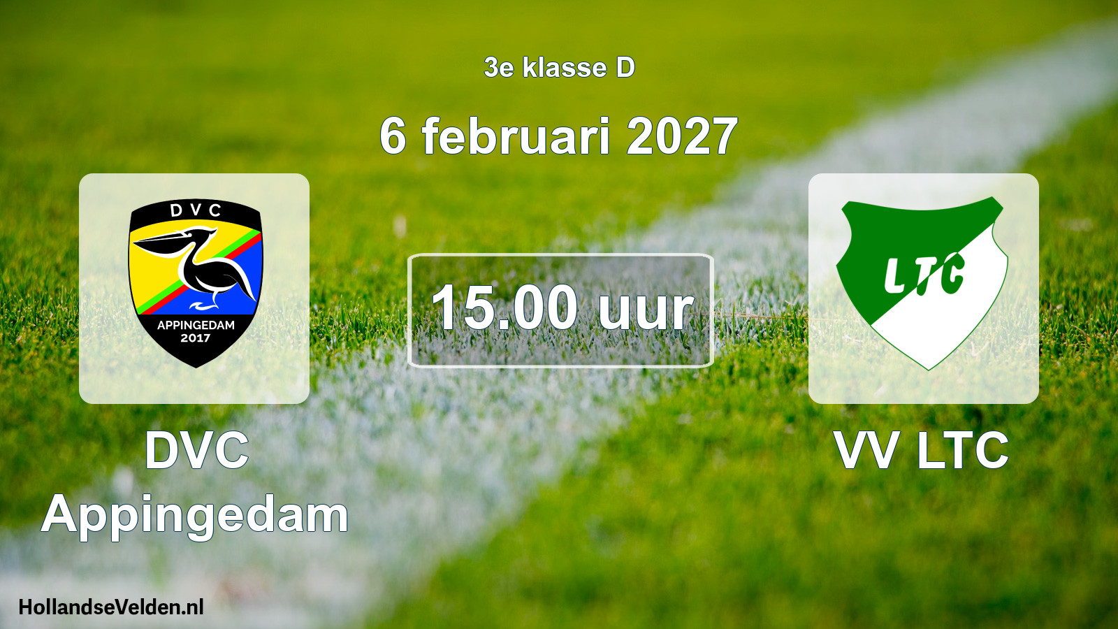 Geplande wedstrijd: DVC Appingedam - VV LTC (6 februari 2027)