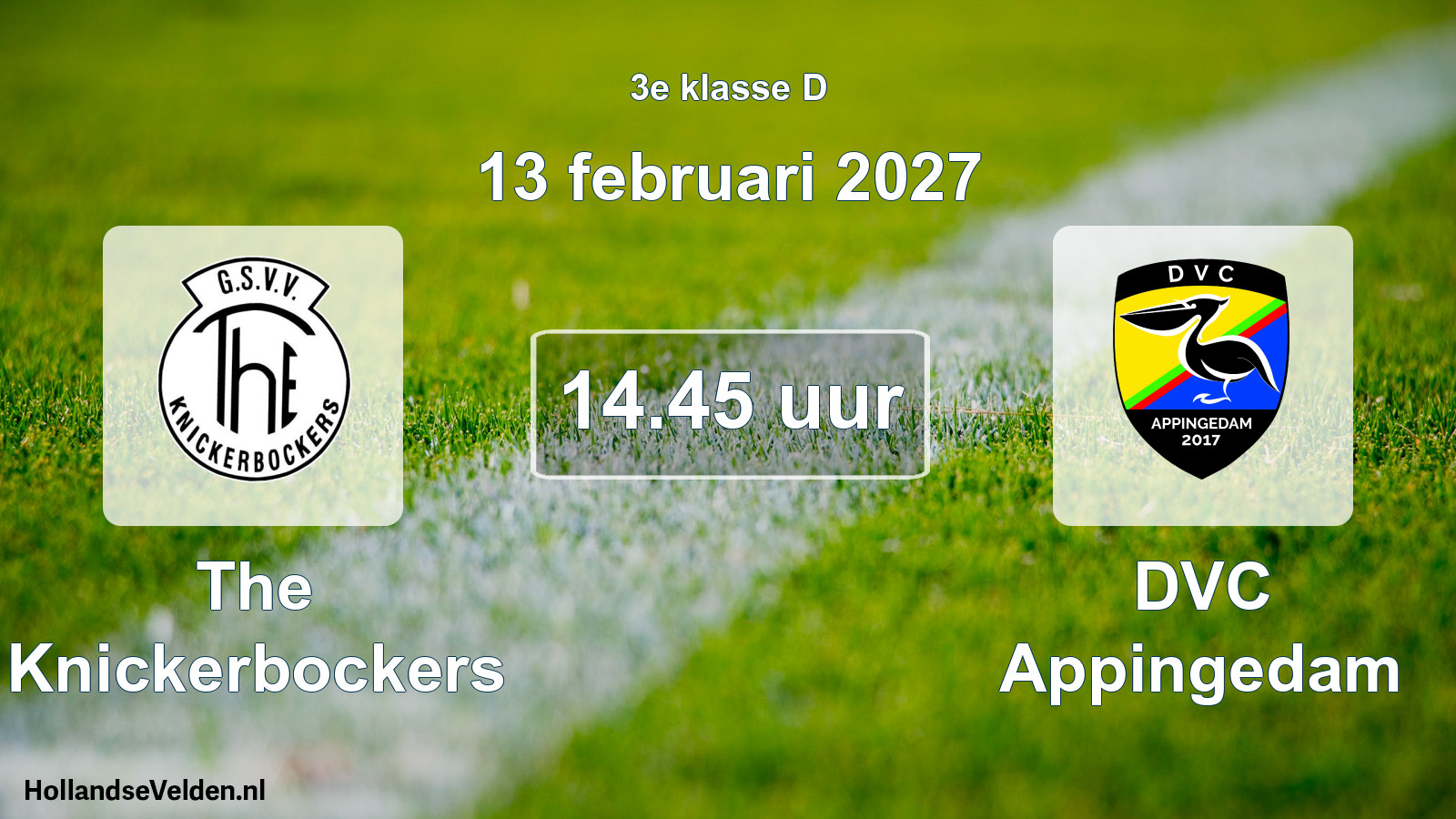 Geplande wedstrijd: The Knickerbockers - DVC Appingedam (13 februari 2027)