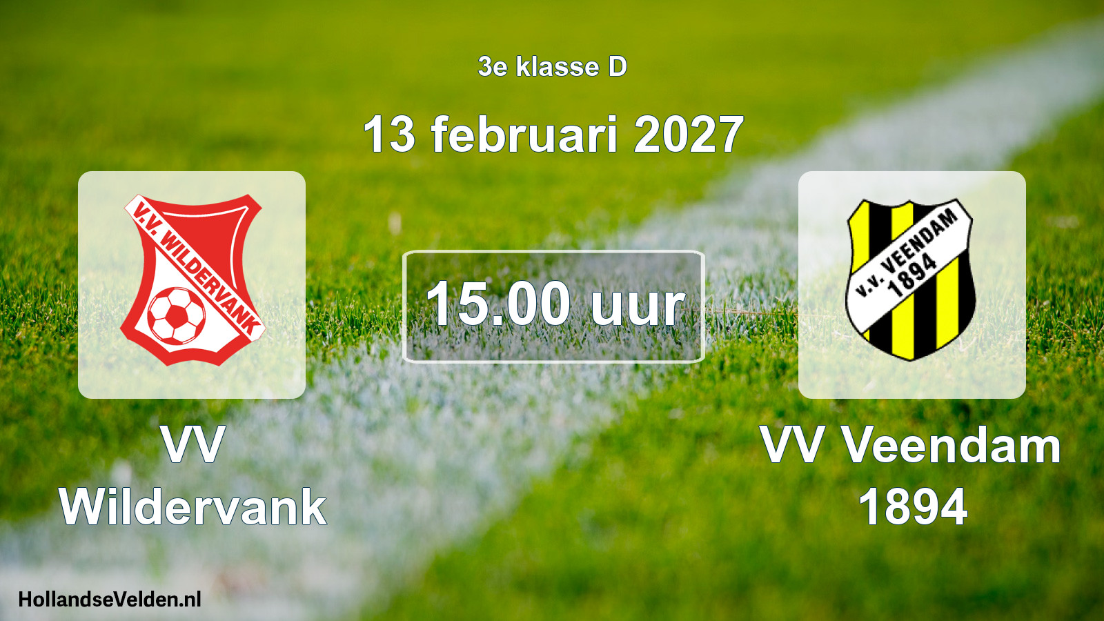Geplande wedstrijd: VV Wildervank - VV Veendam 1894 (13 februari 2027)