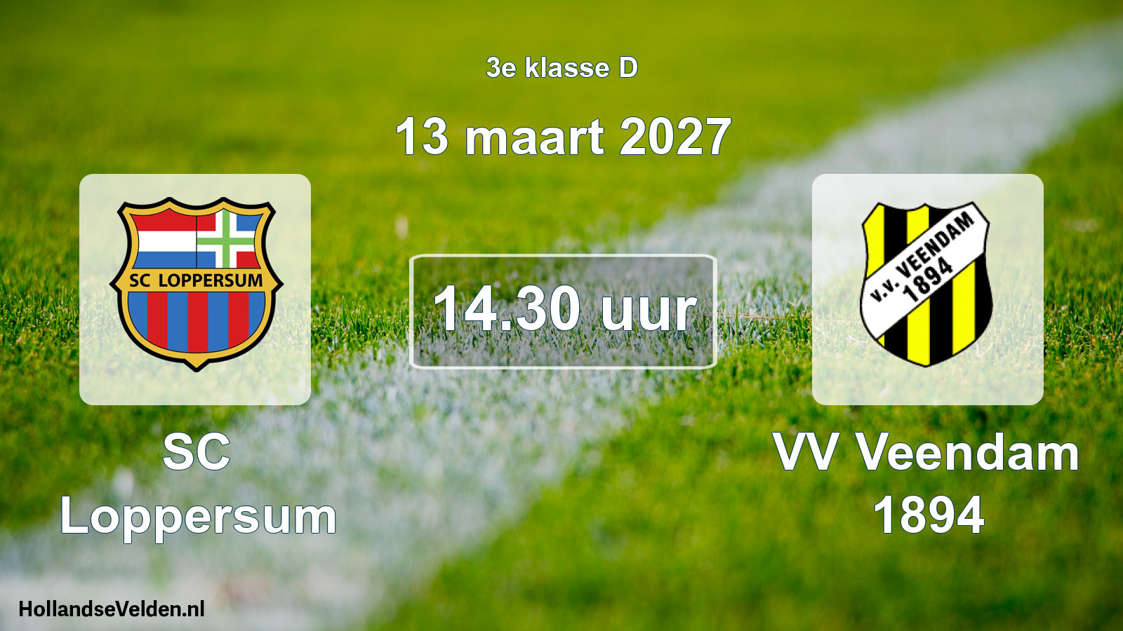 Geplande wedstrijd: SC Loppersum - VV Veendam 1894 (13 maart 2027)