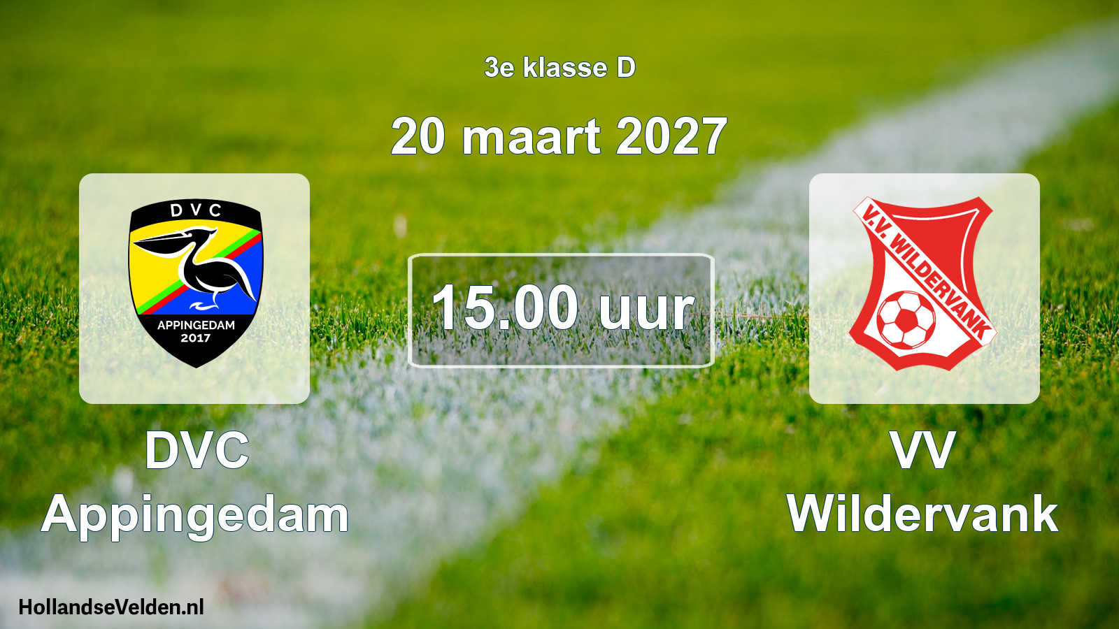 Geplande wedstrijd: DVC Appingedam - VV Wildervank (20 maart 2027)
