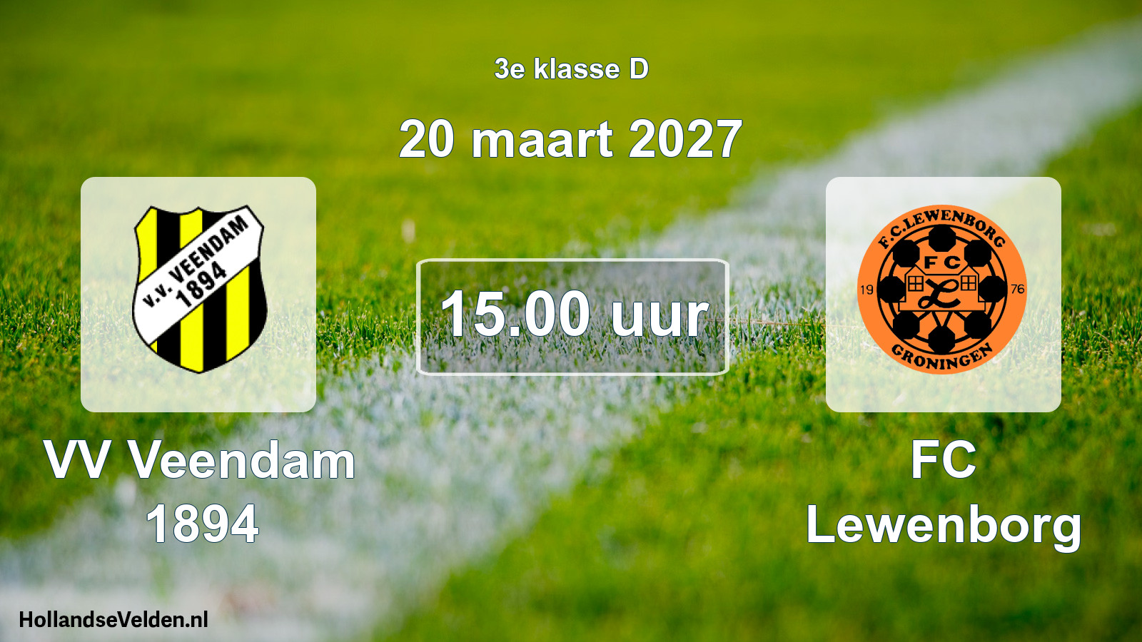 Geplande wedstrijd: VV Veendam 1894 - FC Lewenborg (20 maart 2027)